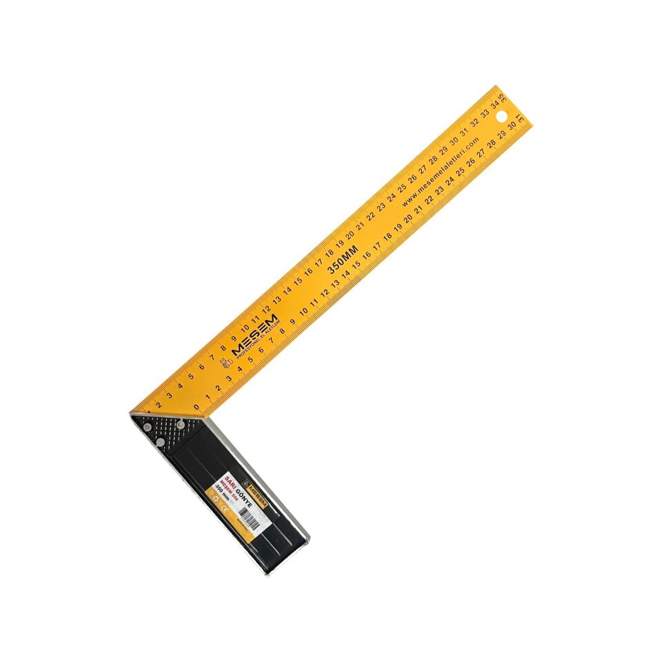 Meşem Marangoz Gönye Sarı 35 Cm Kod:556