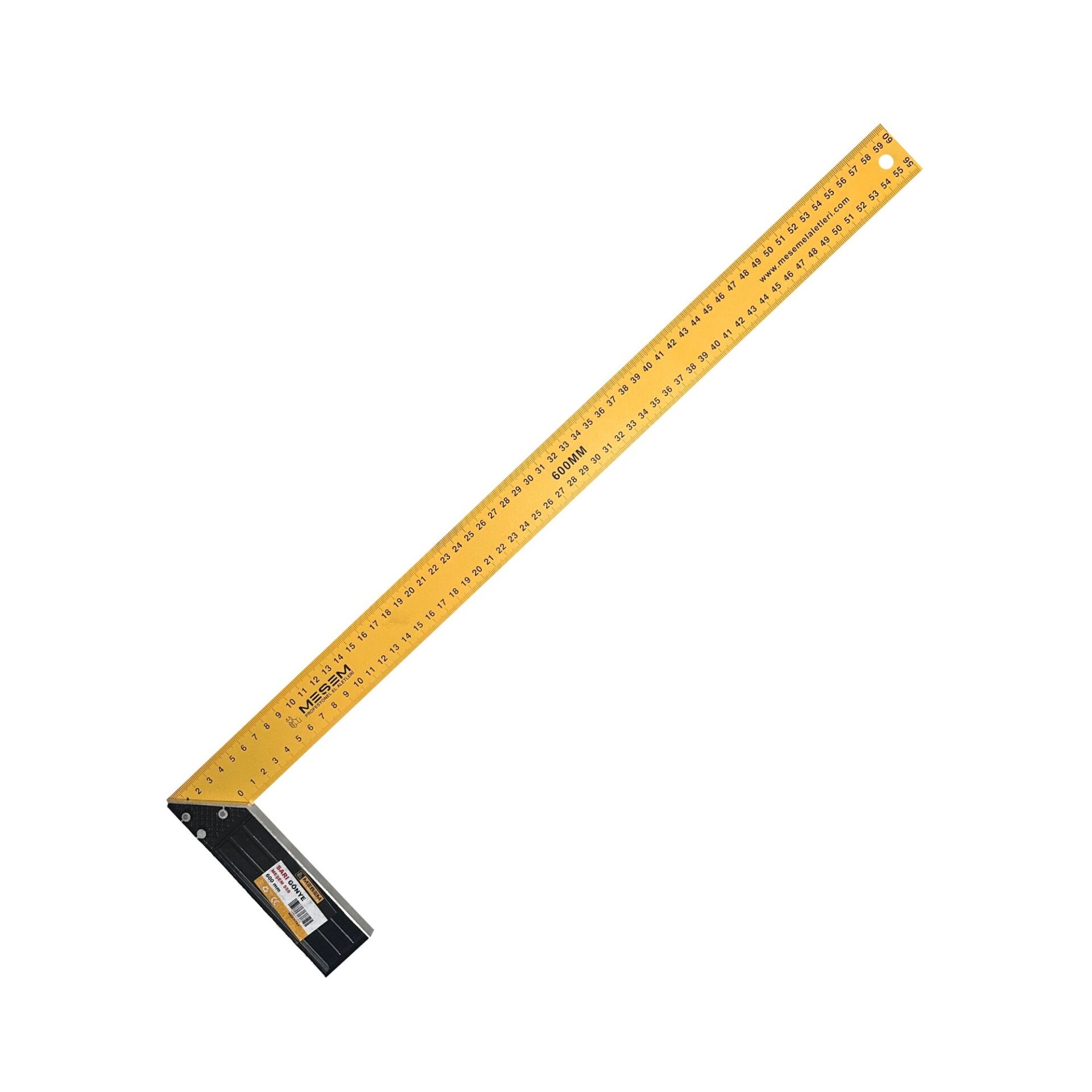 Meşem Marangoz Gönye Sarı 60 Cm Kod:559