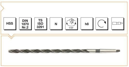 MTE Makina Takım HSS DIN 1869 Silindirik Saplı Çok Uzun Matkap Ucu 19 mm B00007731900