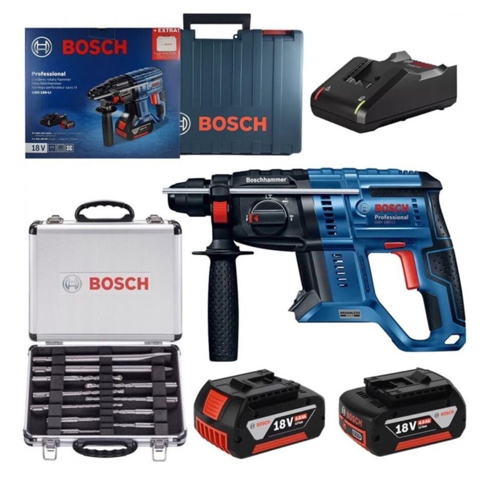 Bosch Kırıcı Delici Gbh 180-lı+11 Parça Sds Set