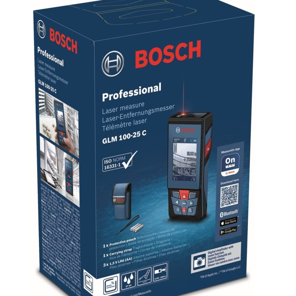 Bosch Lazer Metre Glm100-25c 0601072y00
