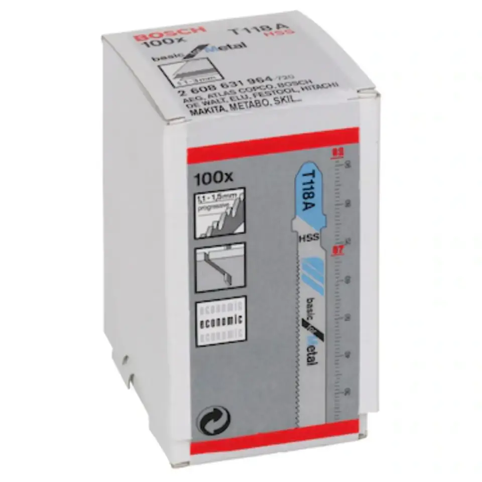 Bosch Metal Dekupaj Ağzı (t118a) (pk100lü)