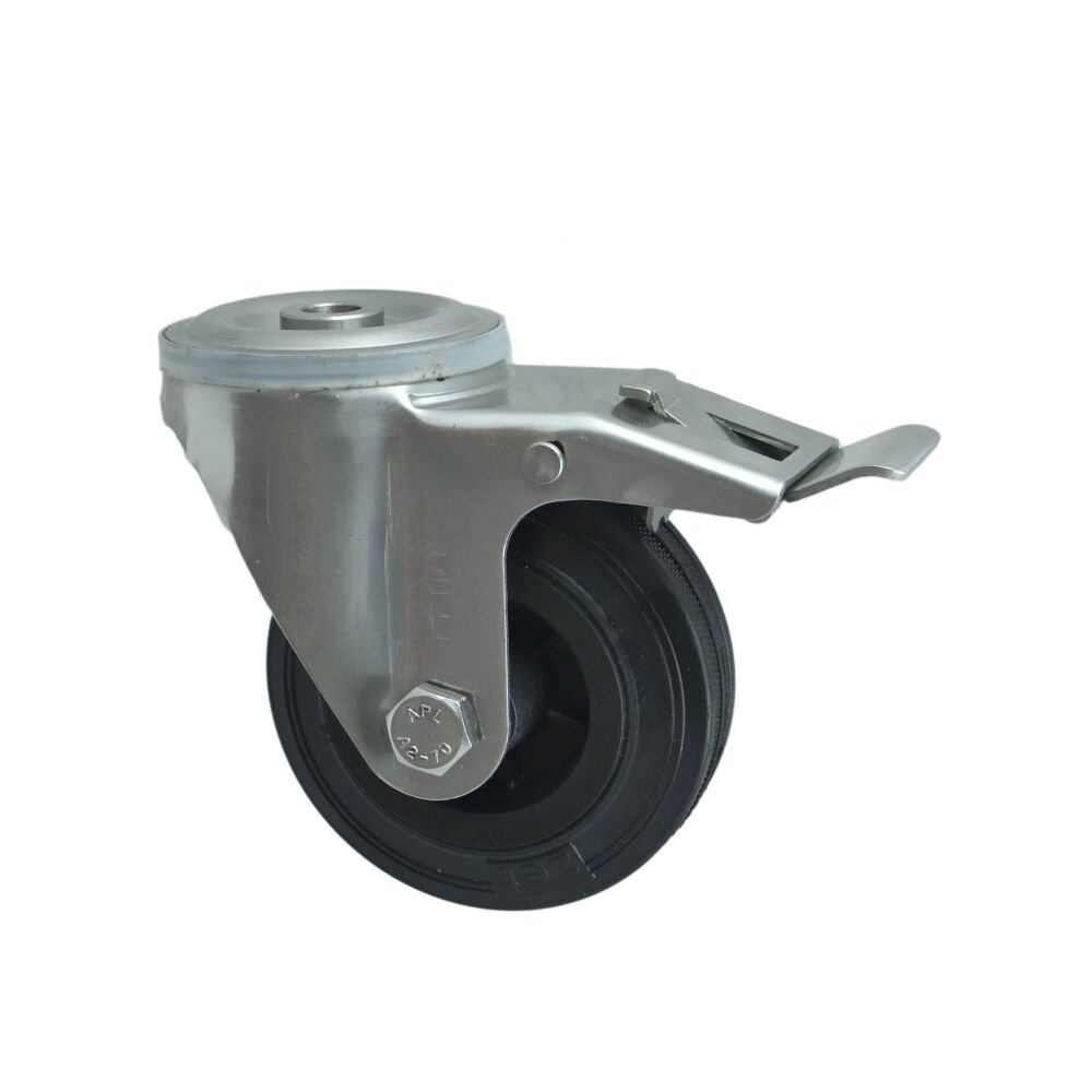 3000 MLB Paslanmaz Çelik (Inox) Teker 125*40 Frenli (İnox)