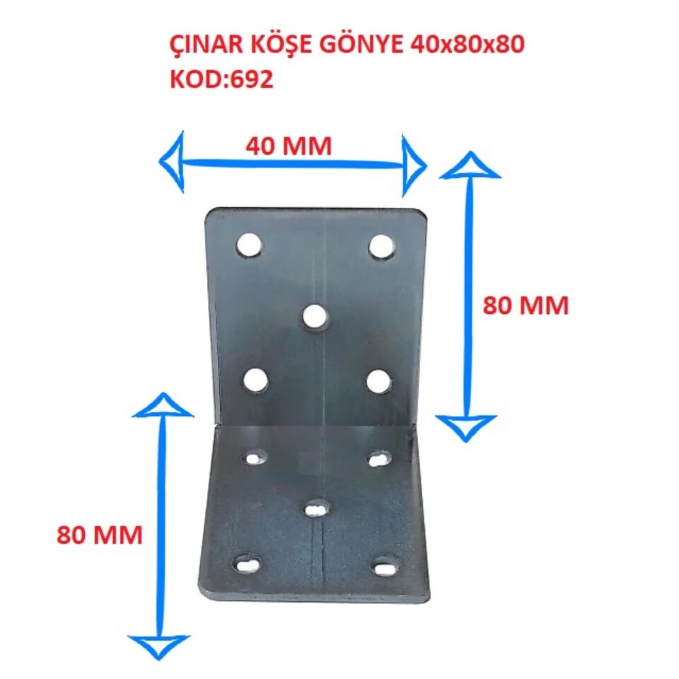 Çınar Köşe Gönye 40x80x80 Kod:692
