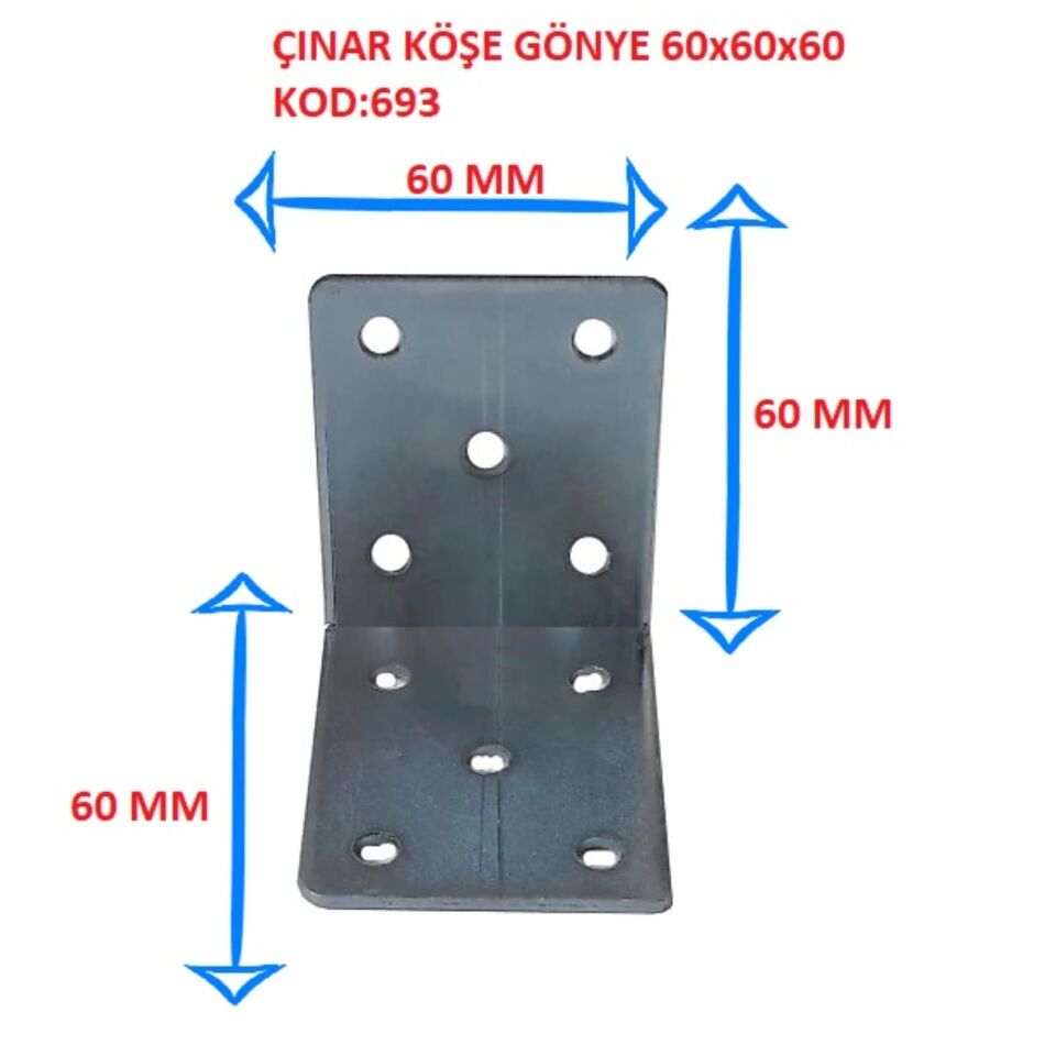 Çınar Köşe Gönye 60x60x60 Kod:693