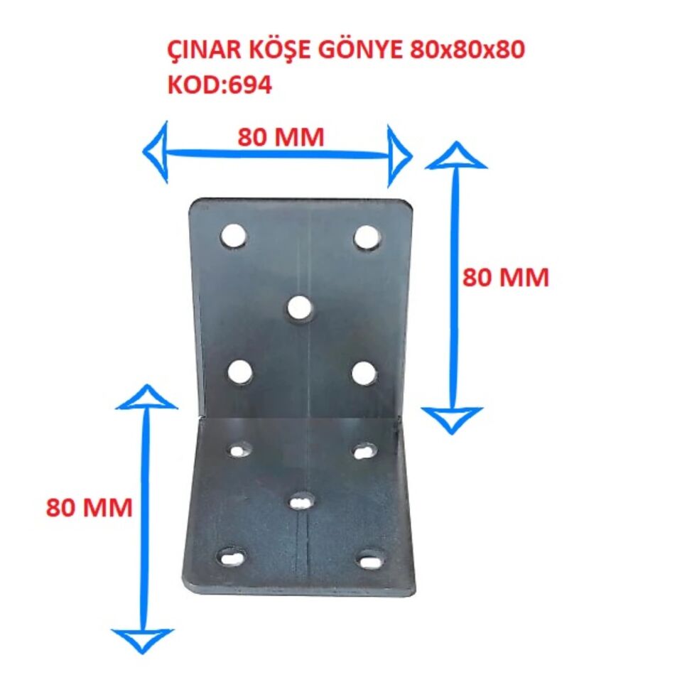 Çınar Köşe Gönye 80x80x80 Kod:694
