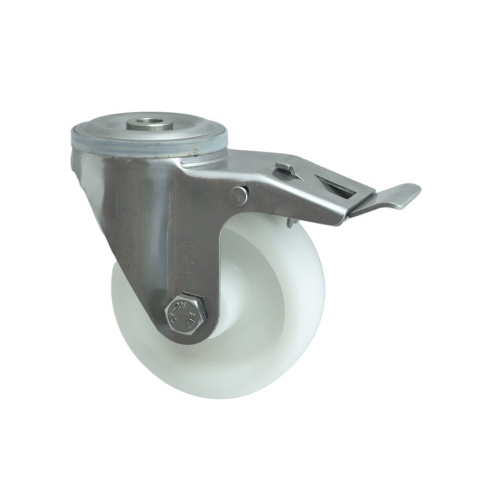 3000 MOB Paslanmaz Çelik (Inox) Teker 100*32 Frenli (İnox)