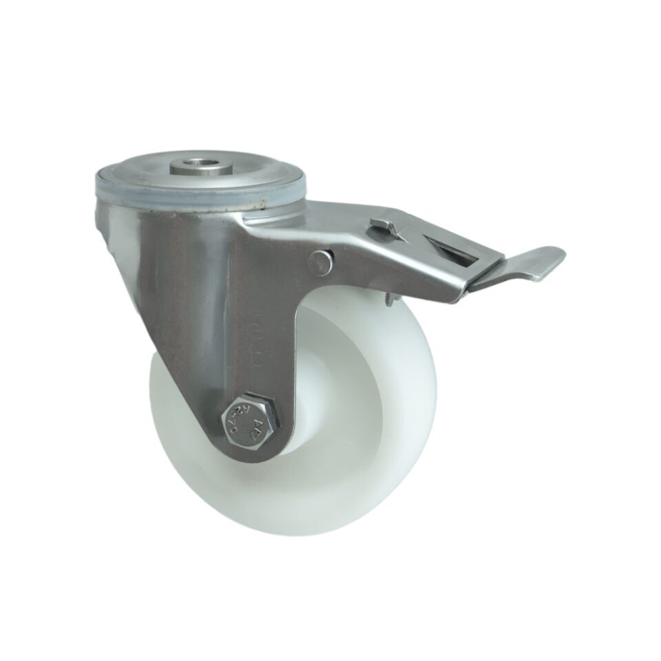 3000 MOB Paslanmaz Çelik (Inox) Teker 125*40 Frenli (İnox)