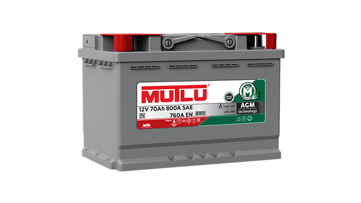 Mutlu 12 Volt 70 Amper AGM Start-Stop Akü - Depozitosuz