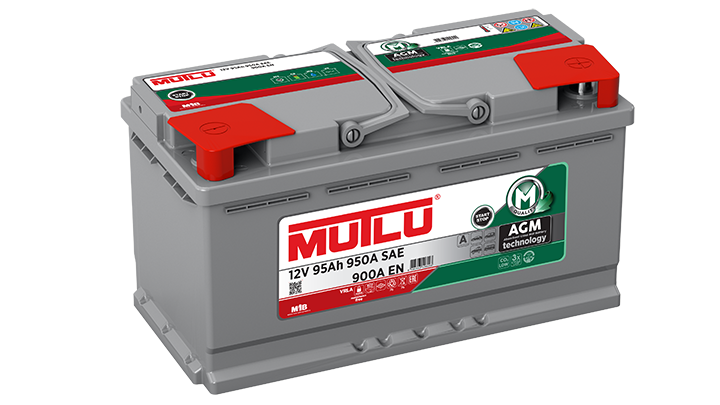 Mutlu 12 Volt 95 Amper AGM Start-Stop Akü - Depozitosuz