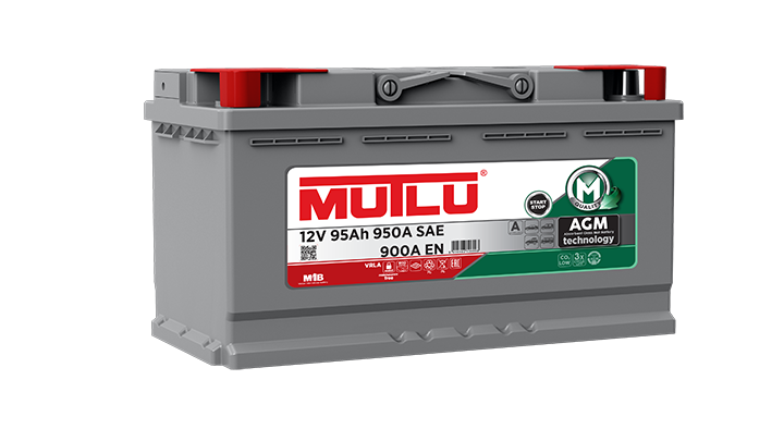 Mutlu 12 Volt 95 Amper AGM Start-Stop Akü - Depozitosuz