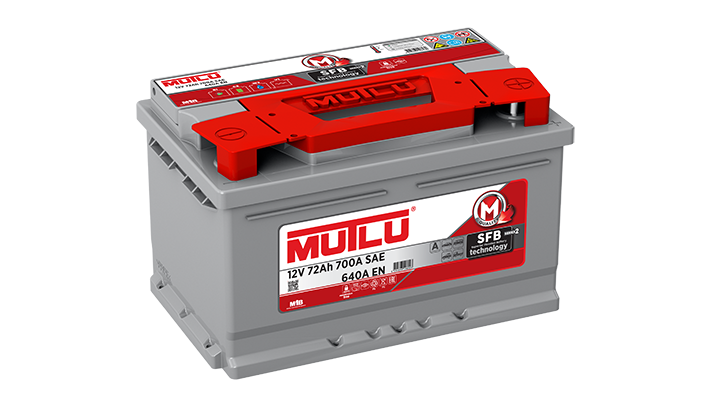 Mutlu 12 Volt 72 Amper SFB Akü Alçak - Depozitosuz