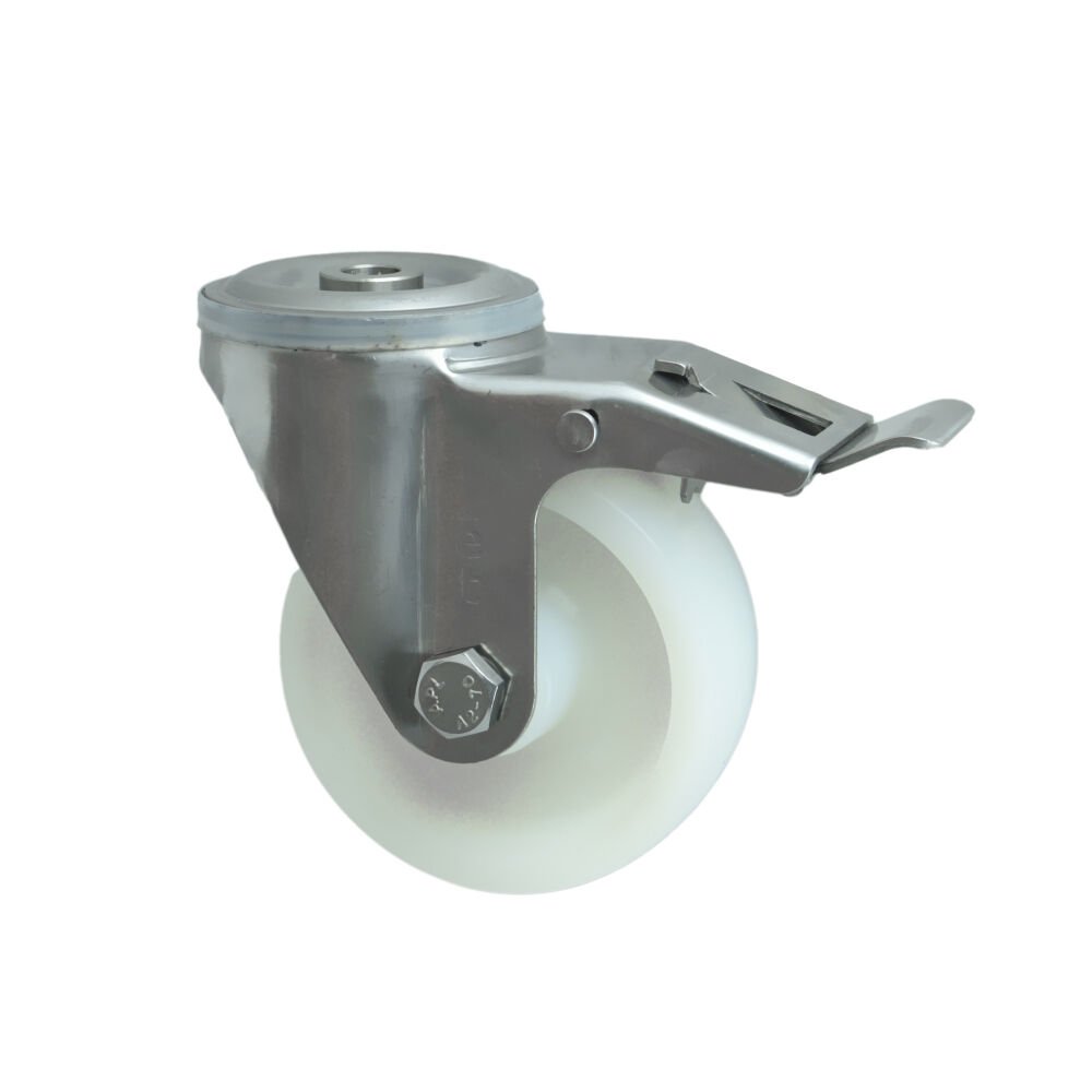 3000 POB Paslanmaz Çelik (Inox) Teker 150*42 Frenli (İnox)