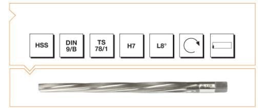 MTE Makina Takım HSS 1/50 Konik Pim Deliği Raybası 2.5 mm B00300010250