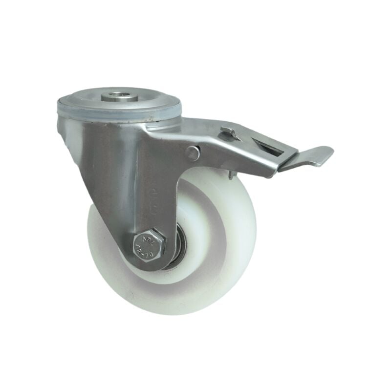 3000 POR Paslanmaz Çelik (Inox) Teker 125*40 Frenli (İnox)