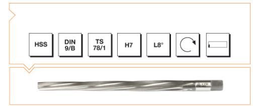 MTE Makina Takım HSS 1/50 Konik Pim Deliği Raybası 4 mm B00300010400