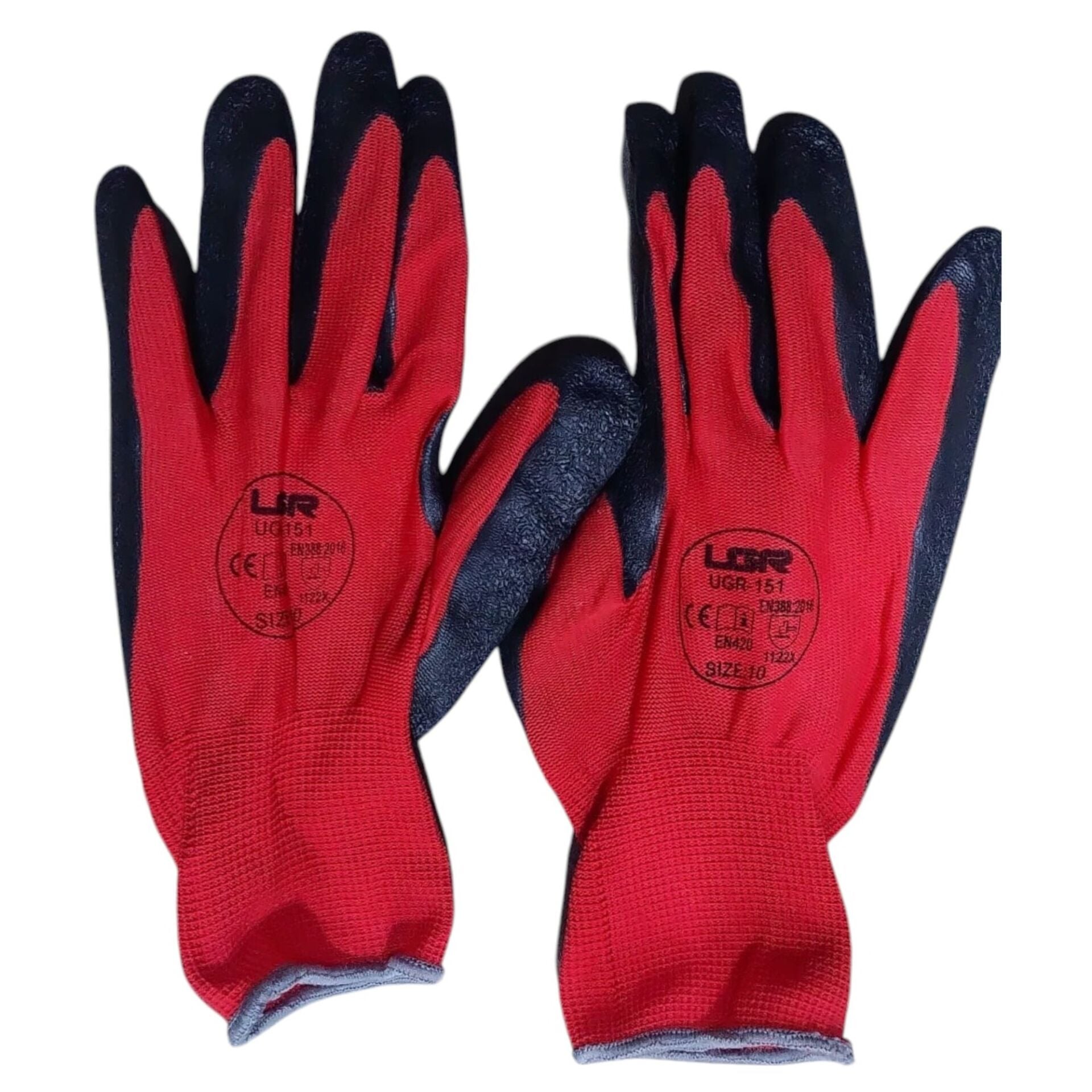 Ugr Kırmızı Siyah Lateks Eldiven No:10