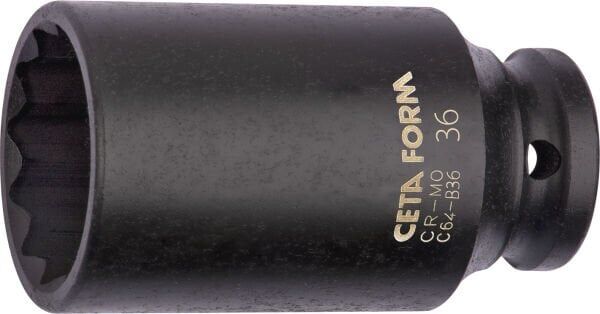 Ceta Form 1/2'' 12 Köşe Yıldız Derin Havalı Lokma Anahtar 34 mm - C64-B34