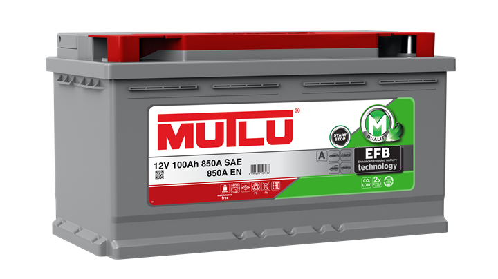 Mutlu 12 Volt 100 Amper EFB Start-Stop Akü - Depozitosuz