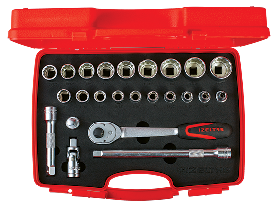 İzeltaş 1/2 Oniki Köşe 24 Lü Lokma Anahtar Takımı U Kolsuz - 1114006024