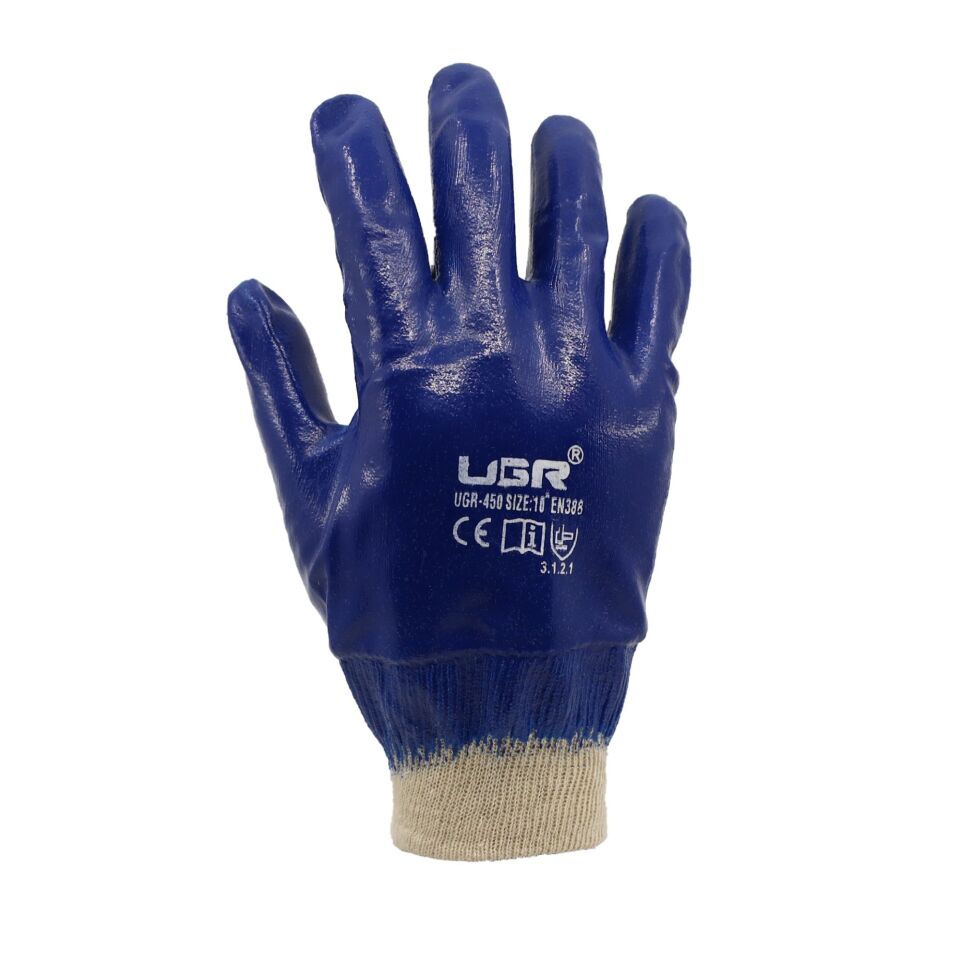 Ugr Petrolcü Nitril Kaplı Eldiven 10'' Örme