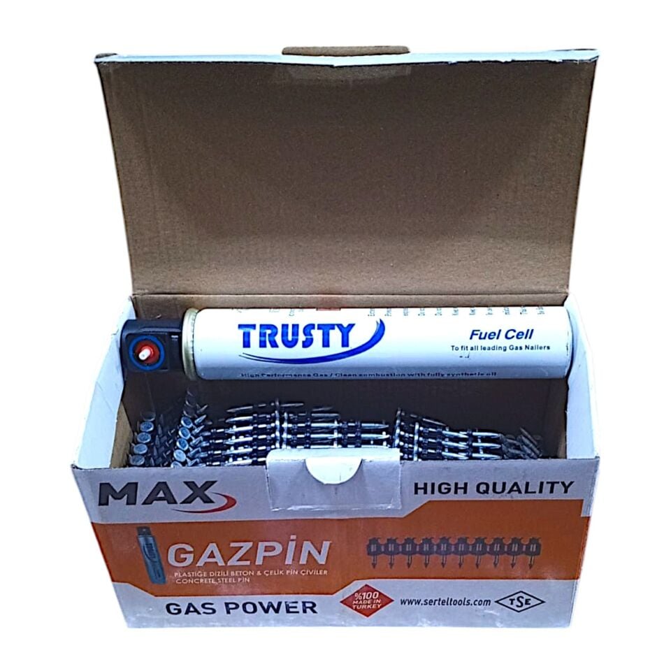 Akdeniz Max Gazlı Taban. Çivi 25 (1000 Çivi+1 Gaz)