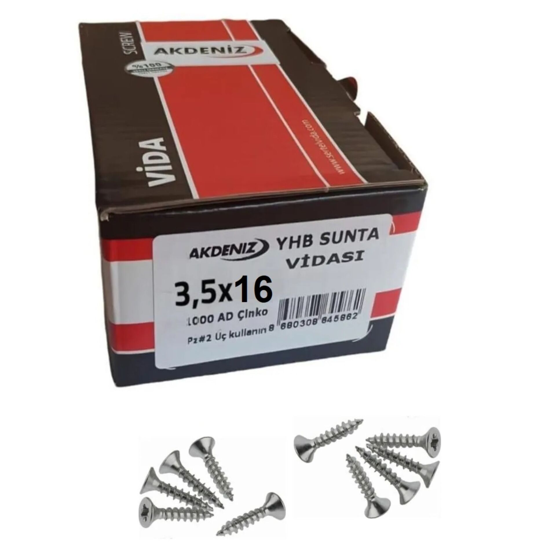 Akdeniz Sunta Vidası 3.5x16 (1000 Ad.)