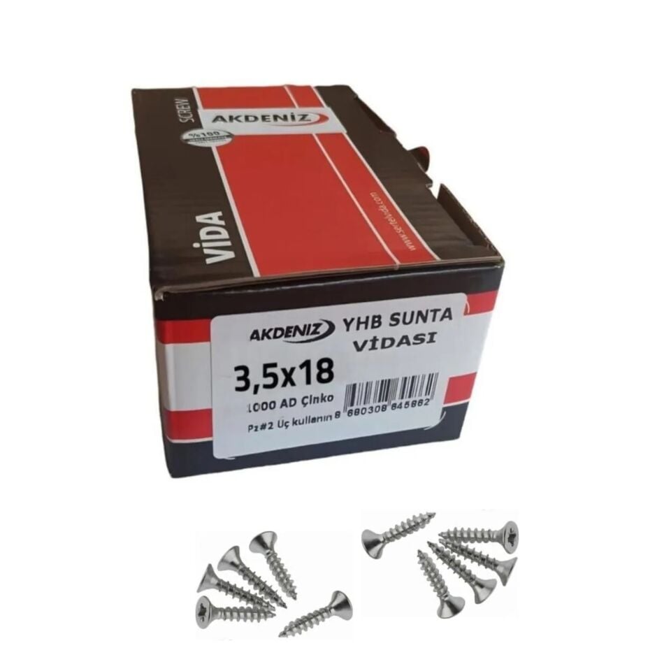 Akdeniz Sunta Vidası 3.5x18 (1000 Ad.)