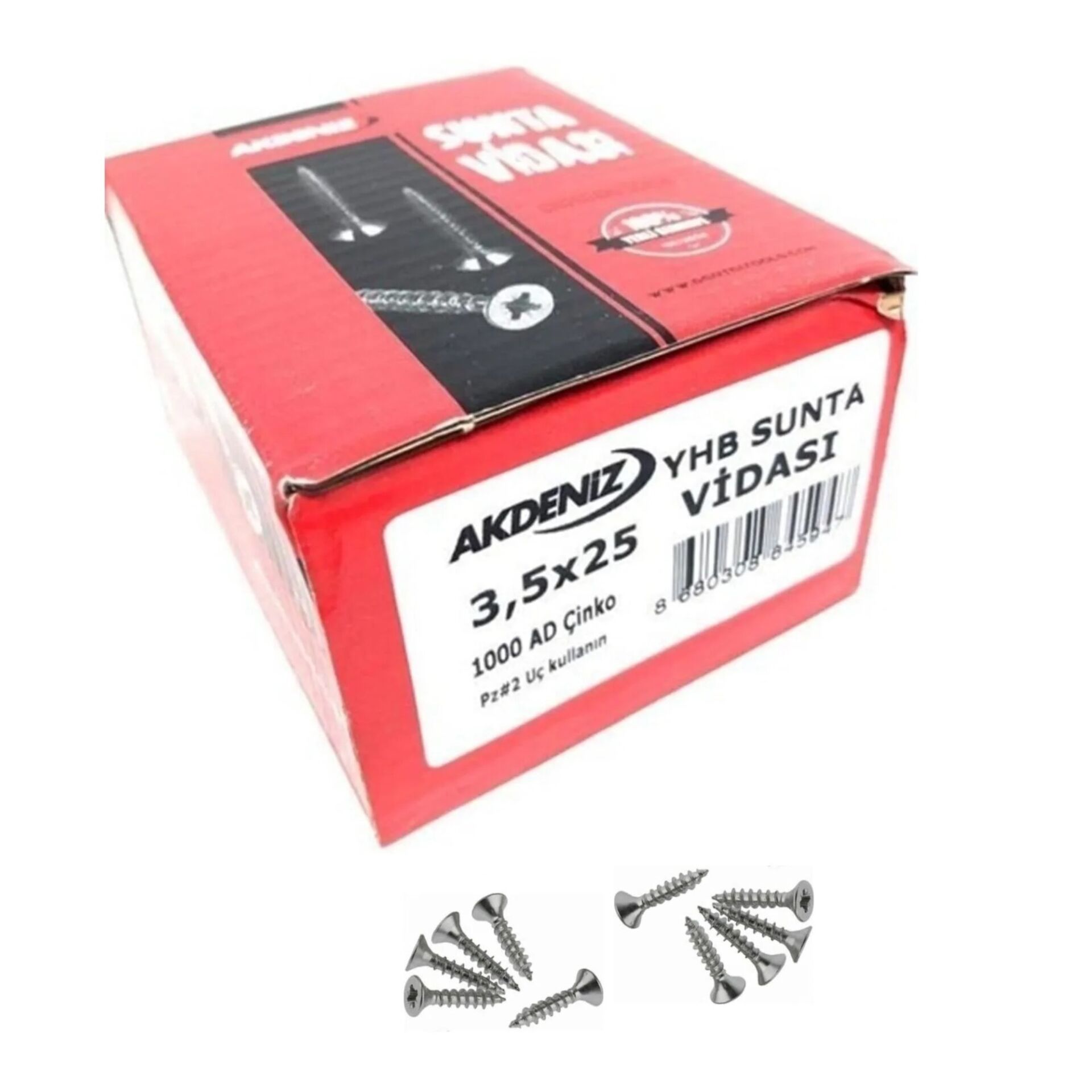 Akdeniz Sunta Vidası 3.5x25 (1000 Ad.)