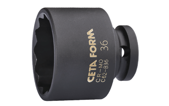 Ceta Form 1/2'' 12 Köşe Yıldız Havalı Lokma Anahtar 34 mm - C62-B34