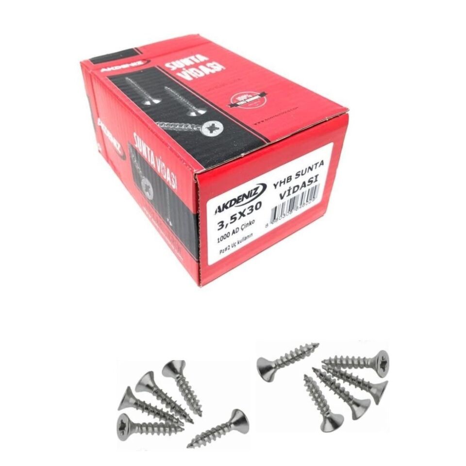 Akdeniz Sunta Vidası 3.5x30 (1000 Ad.)