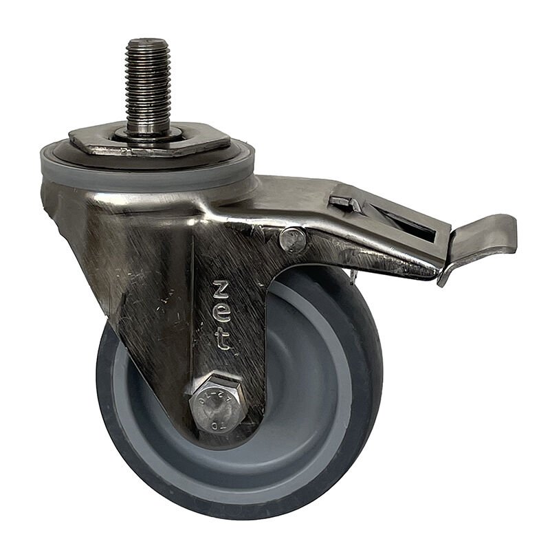 3001 MEB Paslanmaz Çelik (Inox) Teker 100*35 Frenli (İnox)