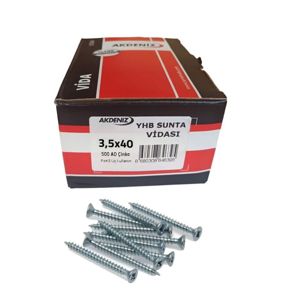 Akdeniz Sunta Vidası 3.5x40 (500 Ad.)