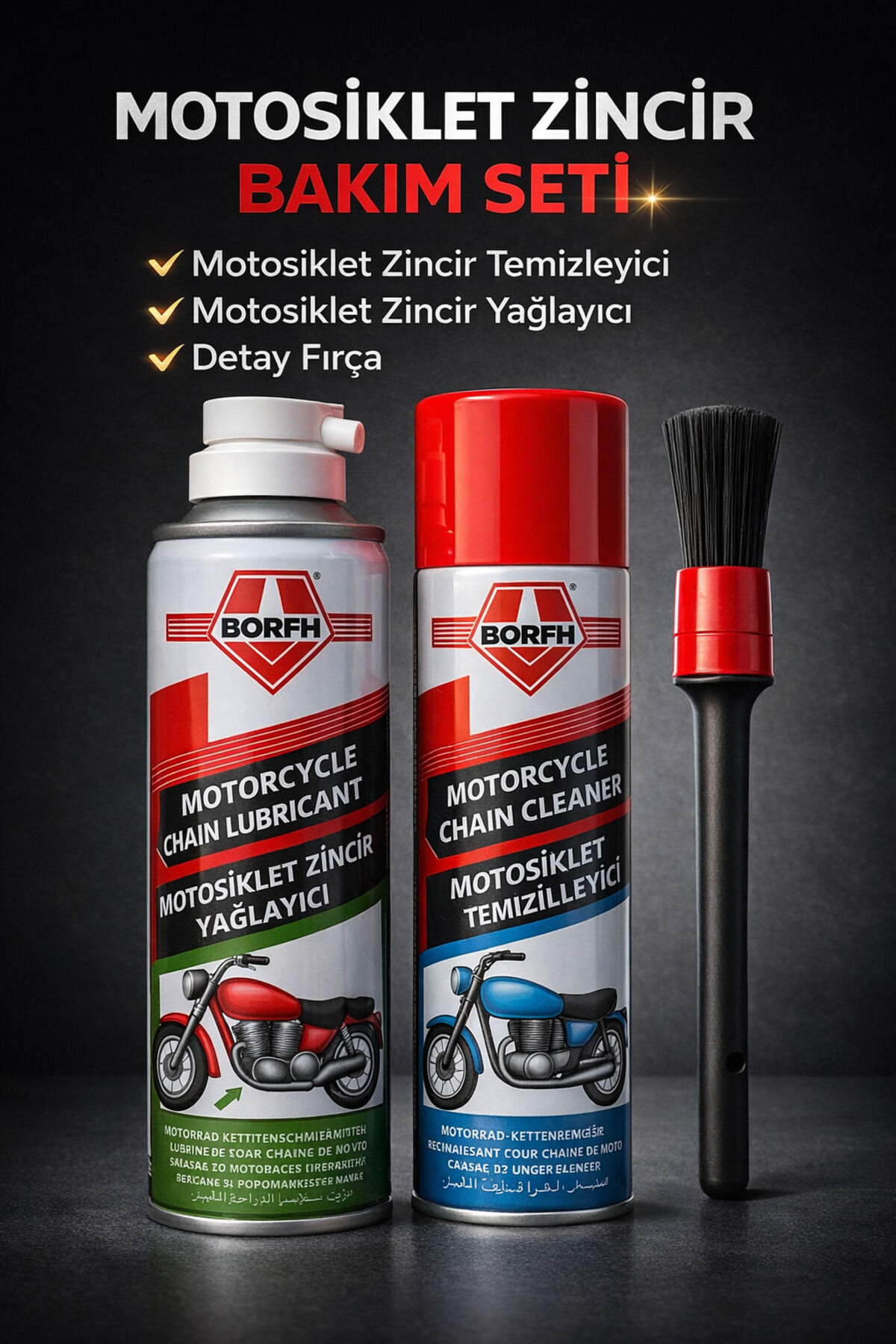 BÖRFH Motosiklet Zincir Yağlayıcı Sprey - 6024599 - 300 ML