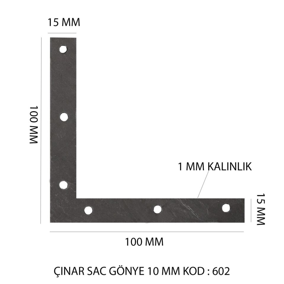 Çınar Sac Gönye 10 Mm Kod:602