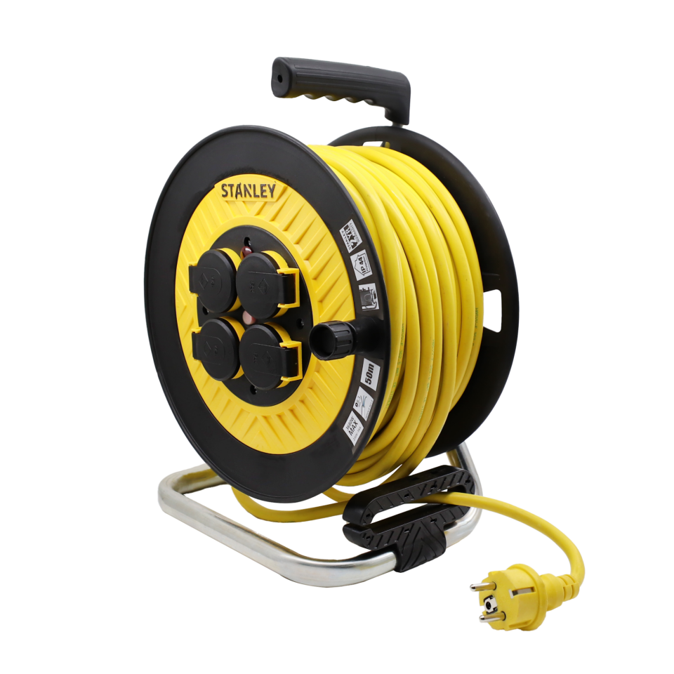 Stanley Makaralı Seyyar Kablo Sarı 3x1.5 50 Mt