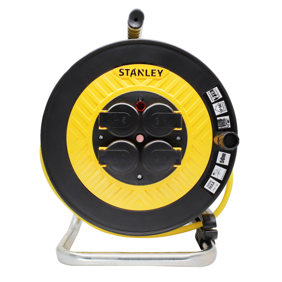 Stanley Makaralı Seyyar Kablo Sarı 3x1.5 50 Mt