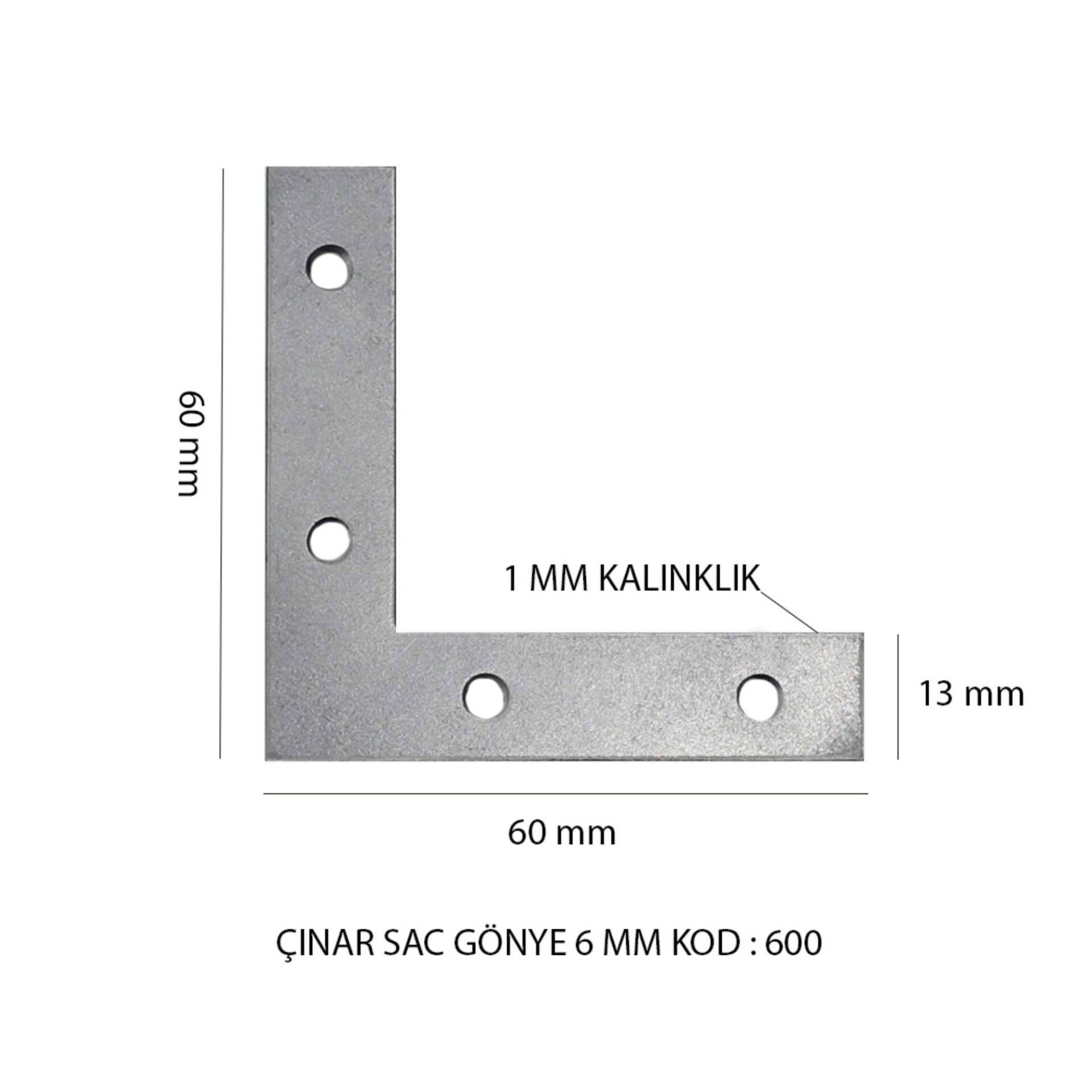 Çınar Sac Gönye 6 Mm Kod:600