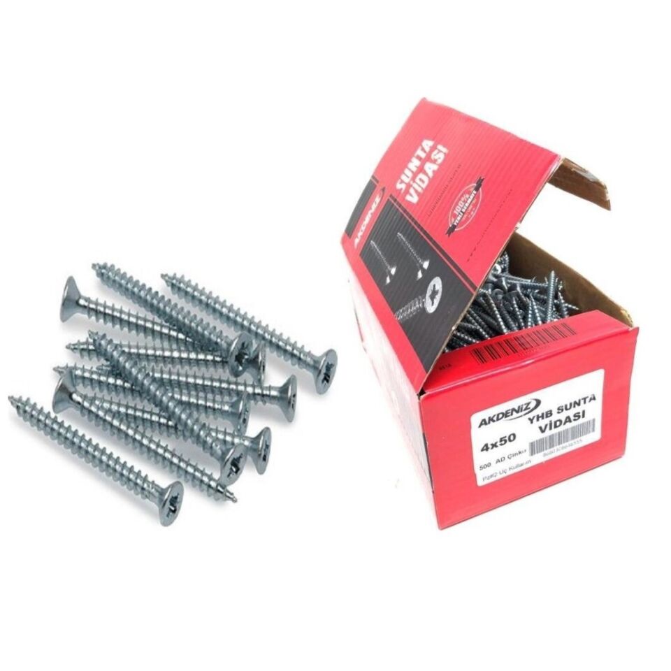Akdeniz Sunta Vidası 4.0x50 (500 Ad.)
