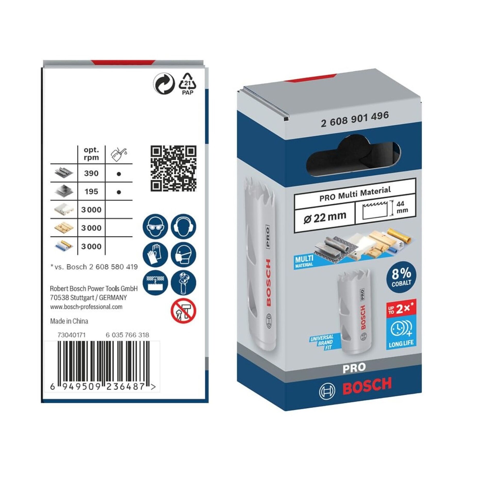 Bosch Pro Bi-metal Panç 22 Mm 2608901496