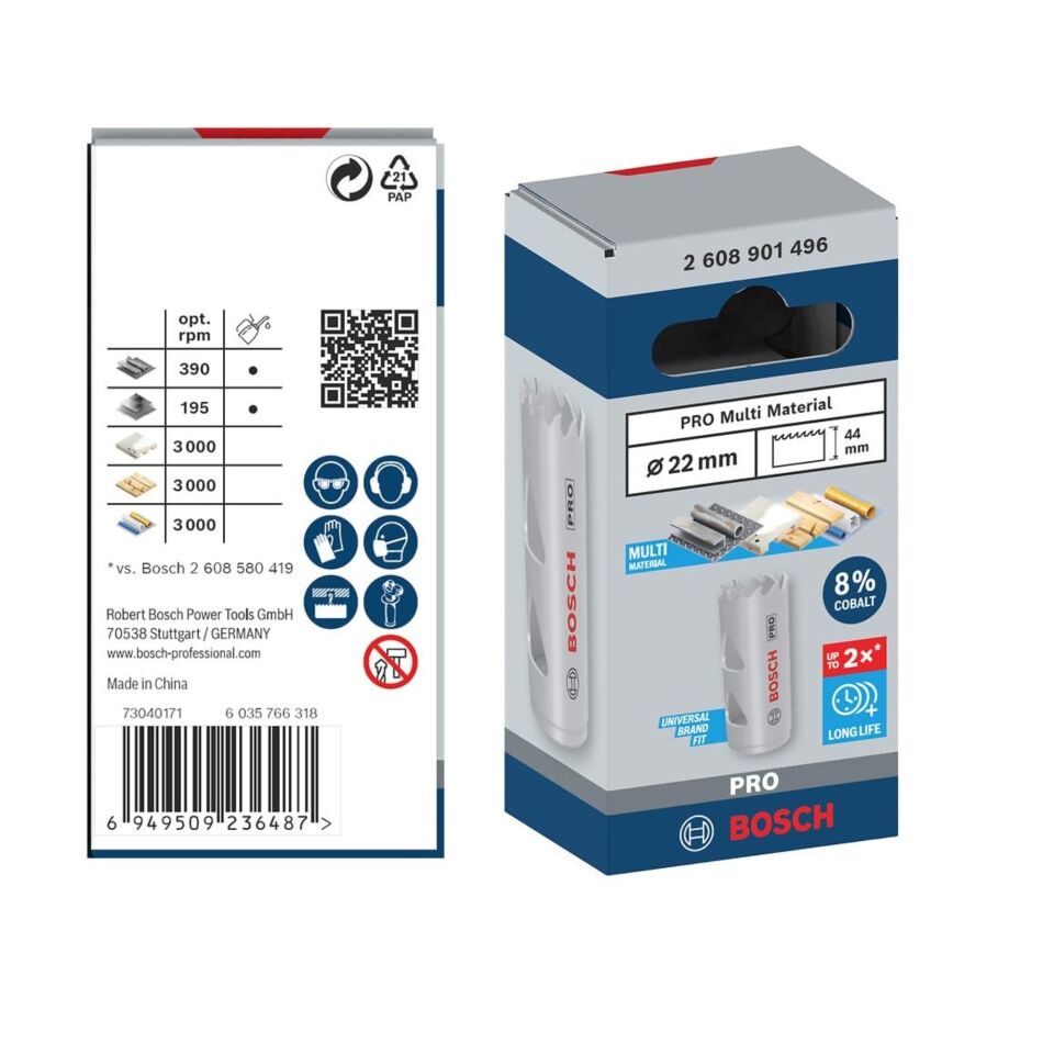 Bosch Pro Bi-metal Panç 22 Mm 2608901496