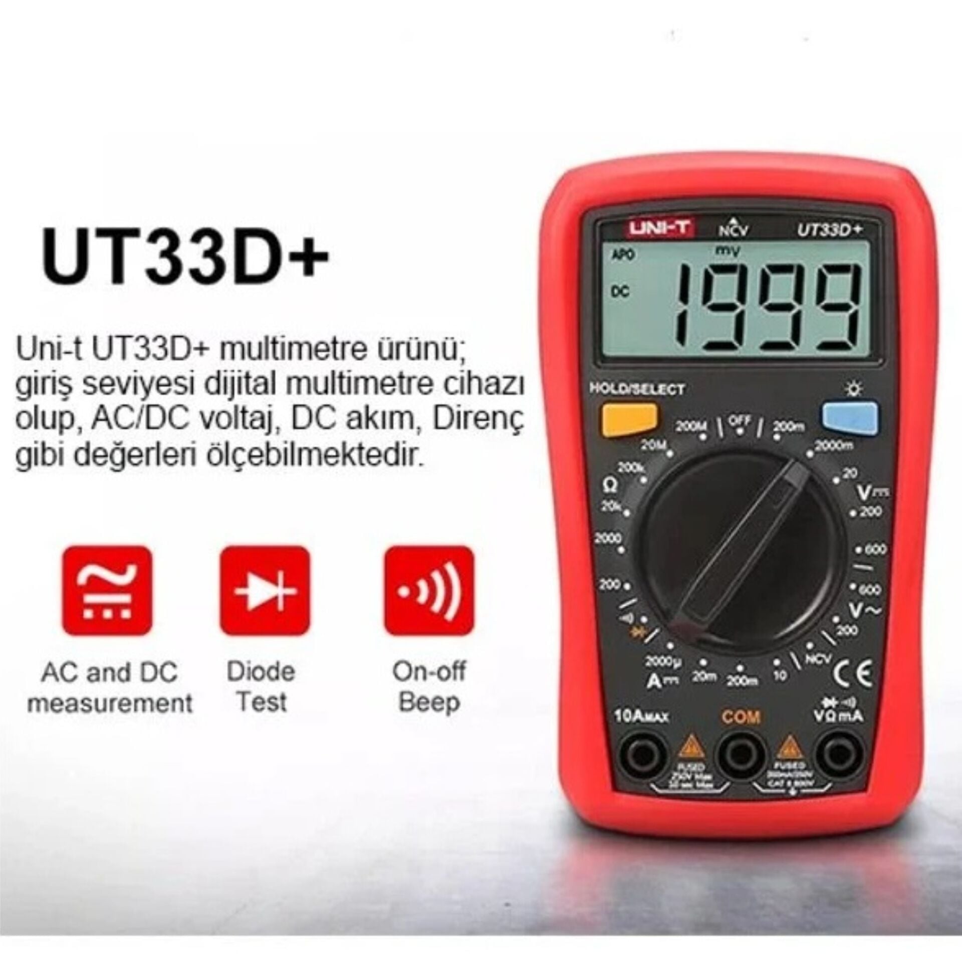 Unı-t Ut33d+ Dijital Multimetre