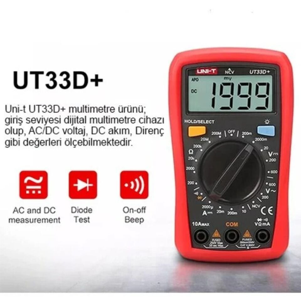Unı-t Ut33d+ Dijital Multimetre