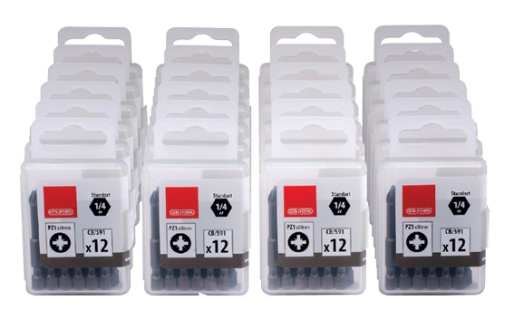 Ceta Form 240 Parça 1/4'' Pozidriv Bits Uç (Toptan Paketi) CB/592 (PZ2 x 50 mm) - CB/592D