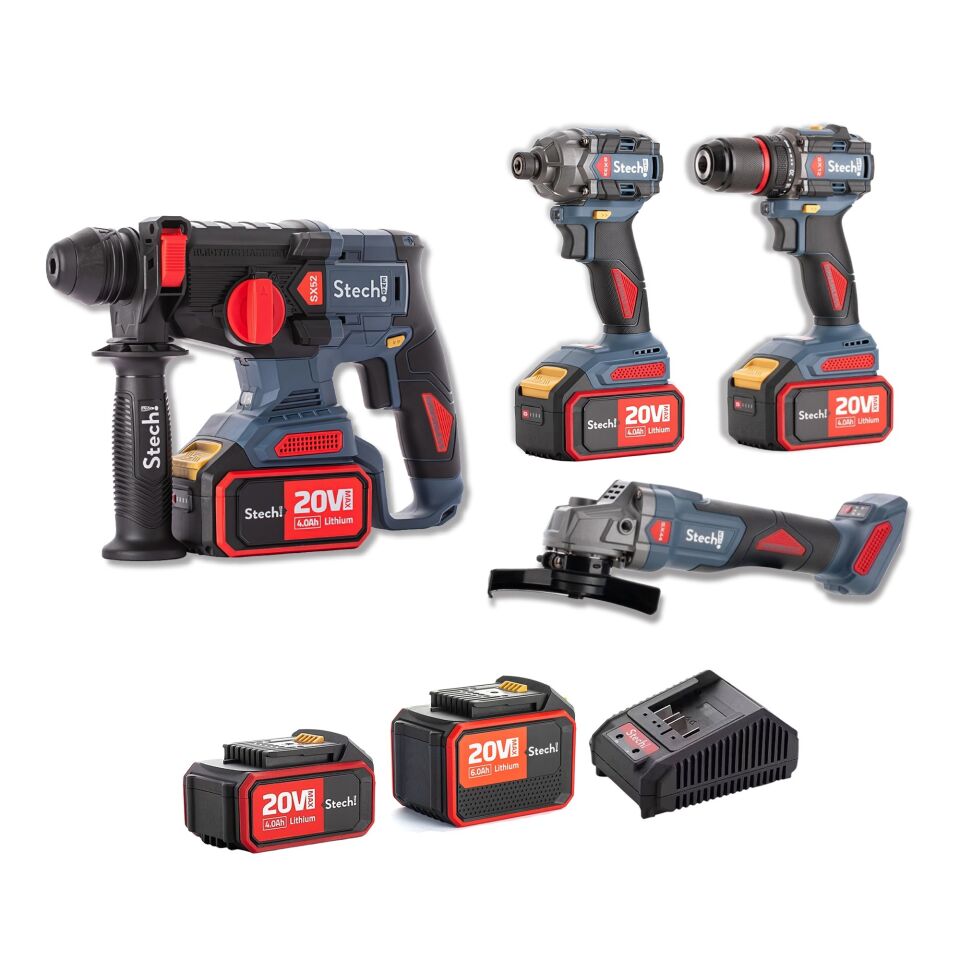 Stech-end Akülü 4 Lü Set 20v Sxs401