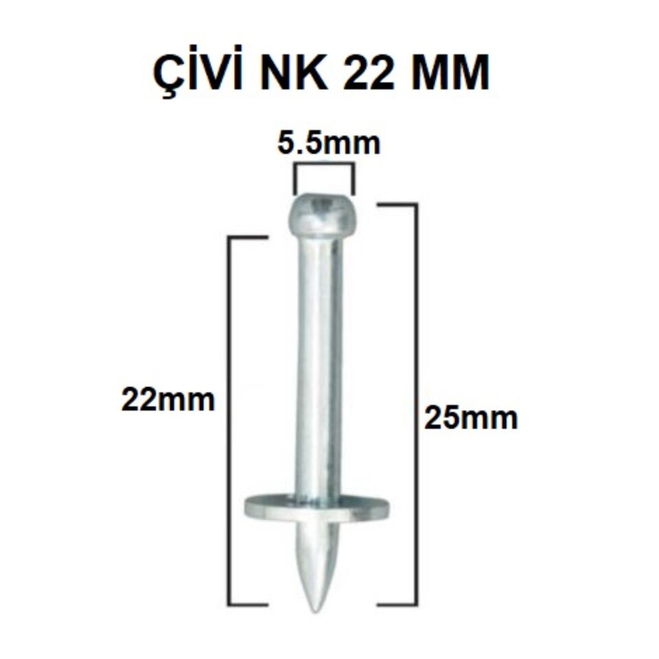 Çivi Nk 22 Mm (pk.ad.100)