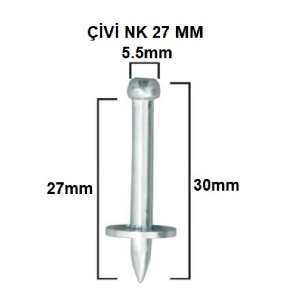 Çivi Nk 27 MM (PK.AD.100) (10 Paket)
