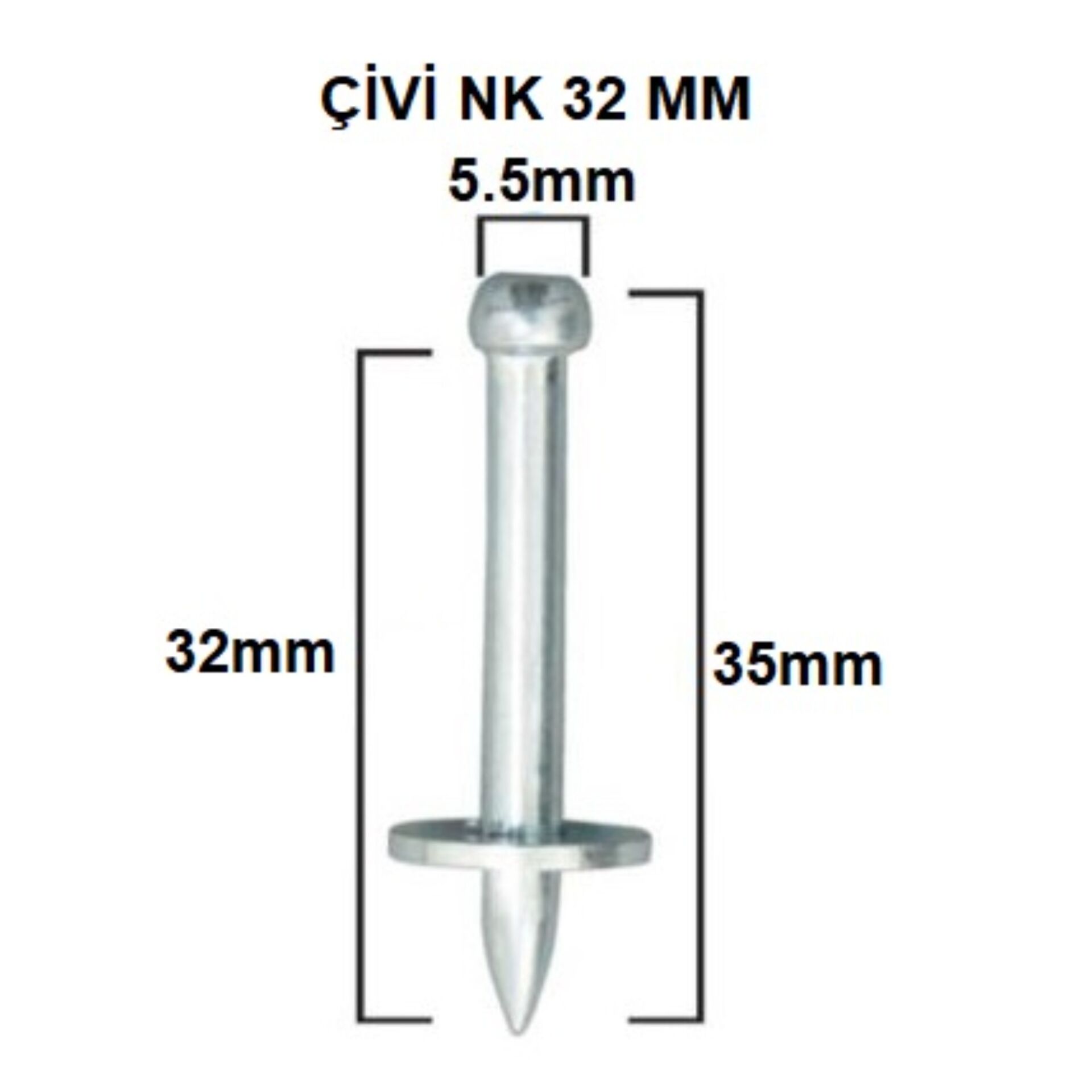 Çivi Nk 32 MM (PK.AD.100) (10 Paket)