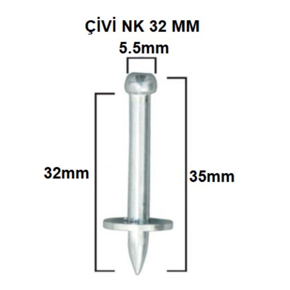 Çivi Nk 32 MM (PK.AD.100) (10 Paket)