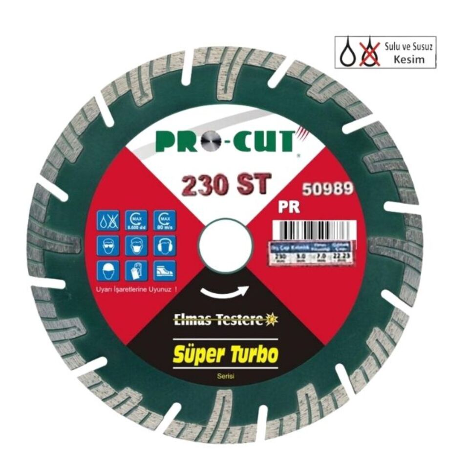 Procut Süper Turbo Elmas Testere 230st Prc50989